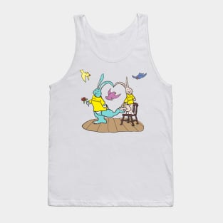 Love is Simple and Complicated, relationship advice from a couple of bunnies Tank Top